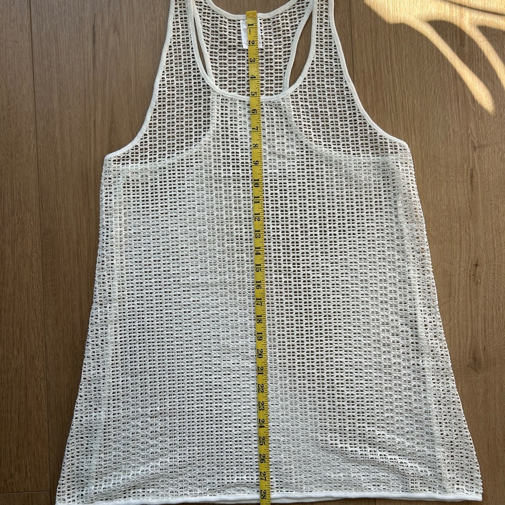 Ivory Racerback Mesh Coverup - Picture 5 of 5